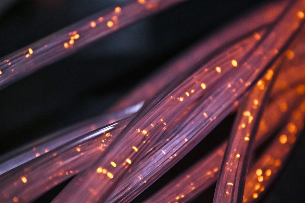 fiber, cable, connection